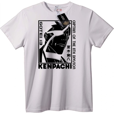 NOONEBRAND Тениска Кенпачи 11-та Дивизия Аниме - 2XL, Black