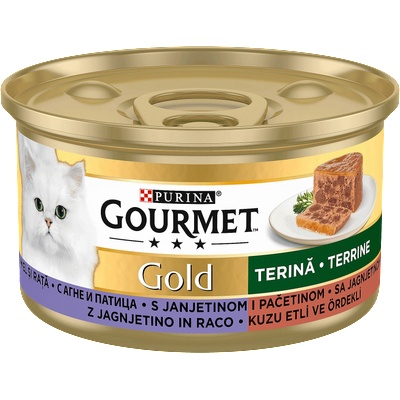 Purina GOURMET GOLD Pazzetti in Pâté - Месни хапки в пастет с агне и патица (85 г)