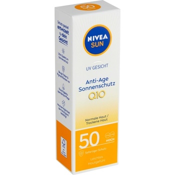 Nivea Sun Q10 Anti-age pleťový krém na opaľovanie proti vráskam SPF50 50 ml