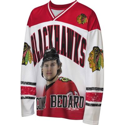 Outerstuff Connor Bedard #98 Chicago Blackhawks NHL Player Polyester Top