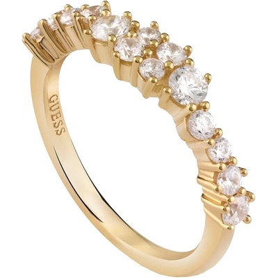 Guess Pozlacený prsten se zirkony Jardin JSBR04480JWYG