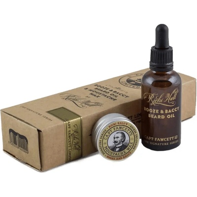 Captain Fawcett Ricki Hall´s olej na bradu 50 ml + vosk na fúzy 15 ml darčeková sada