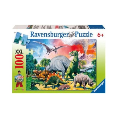 Ravensburger Verlag Ravensburger Kinderpuzzle - 10957 Unter Dinosauriern - Dino-Puzzle für Kinder ab 6 Jahren, mit 100 Teilen im XXL-Format