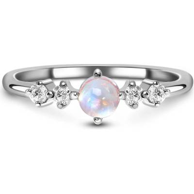 Royal Fashion Strieborný prsteň GU DR8702R SILVER MOONSTONE TOPAZ