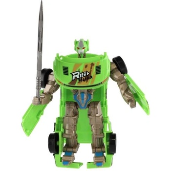 Teddies Трансформър кола/робот пластмаса 14см зелен, 17x26x6см