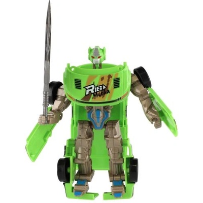 Teddies Трансформър кола/робот пластмаса 14см зелен, 17x26x6см