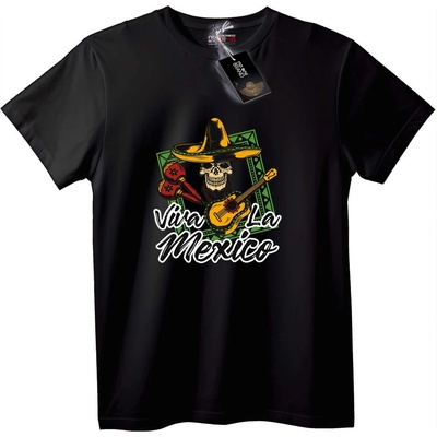 NOONEBRAND Тениска Viva La Mexico Skull - M, Black