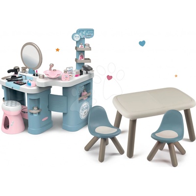 Set Kosmetický stolík elektronický My Beauty Center 3in1 Smoby so stolom a dvoma stoličkami