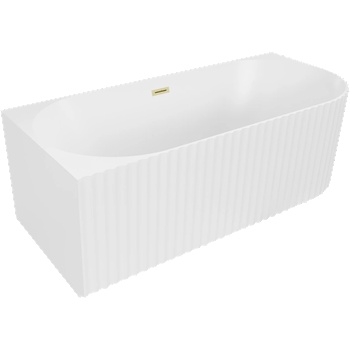 Mexen Gia самостоятелна вана с оребрен ъгъл, лява, с размери 170 x 80 см, (52701708001L-55)