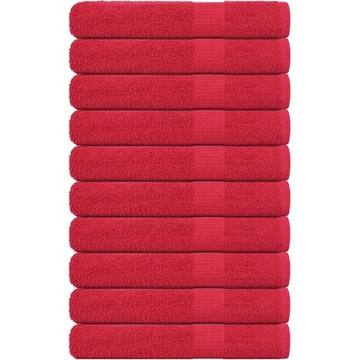 vidaXL Кърпи за сауна FROGN 10 бр. Червени 80x200 см 360 г/м2 (136937)