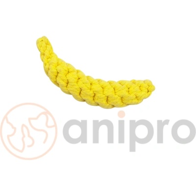 Anipro Play - Въжена играчка за кучета под формата на банан, 18 см. 60 гр