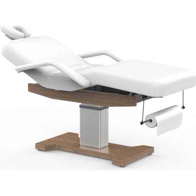Fabulo Enzo Relax Elektrické wellness lehátko Farba dreva: teak, Farba čalúnenia: biela 189*75 cm | 79 kg | biela