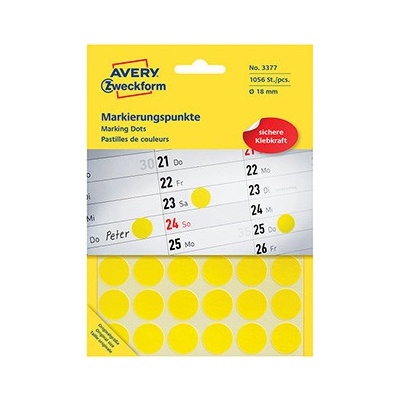 Avery Zweckform 3377 etikety 18mm 22 ks žluté
