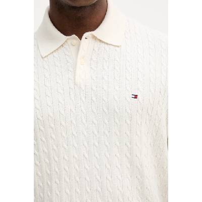 Tommy Hilfiger тениска тип пулове с яка мъжка от памук (MW0MW40701)