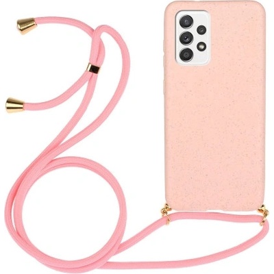 PROTEMIO 31919 ROPE Kryt se šňůrkou Samsung Galaxy A52 / A52 5G / A52s růžový
