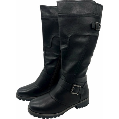 Dámské nadměrné zimní kozačky pro širší lýtka 01 černé – Zboží Dáma