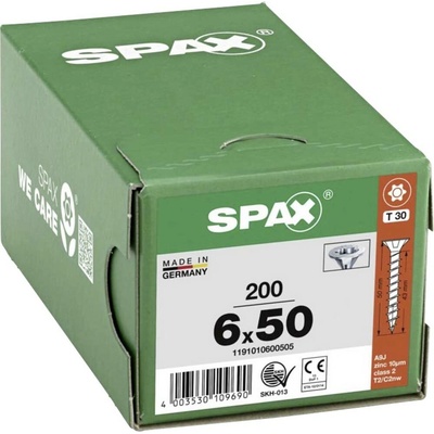 SPAX R 88091 Senkkopf/T-STAR 1191010600505 skrutka do dreva 6 mm 50 mm T-STAR plus ocel WIROX 200 ks