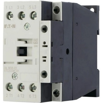 Eaton Контактор EATON DILM38-01(RDC24), 112470 - 3 полюса, 380 V 400 V 18, 5 kW, 1 NC, RDC 24: 24 - 27 V DC, DC работа, Винтови клеми (112470)
