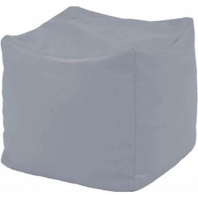 Pufrelax Пуф, 80л. , Табуретка Куб - Panama Grey, Перящ се калъф, Водоустойчив, Пълнеж от Полистиролни перли (PUF-G-C-PEX-GRE)