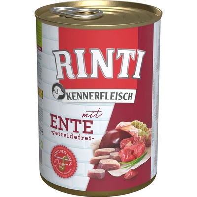 RINTI 6x400г Kennerfleisch RINTI, консервирана храна за кучета - патешко месо
