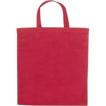 Bavlněná taška OEKO TEX s krátkýma ušima 140 g/m? červená