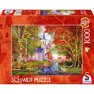 Schmidt Spiele Пъзел Schmidt от 1000 части - Параклис през есента (59788)