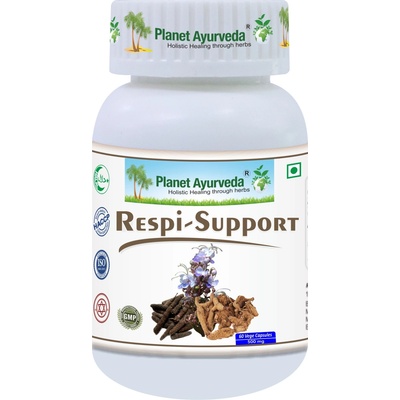 Planet Ayurveda Respi-Support chronické respiračné problémy 500 mg 60 kapsúl