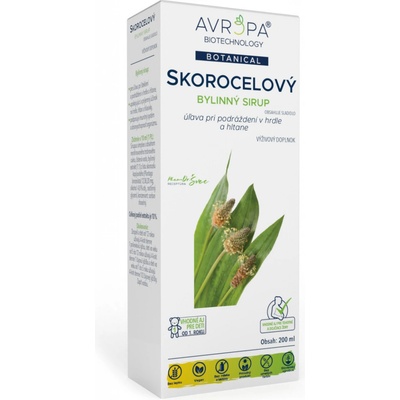 Avropa Skorocelový bylinný sirup 200 ml