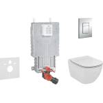 GROHE Uniset - Комплект за стенен монтаж, идеална стандартна тоалетна и седалка, бутони Skate Cosmo, Aquablade, SoftClose, хром 38643SET-KU (38643SET-KU)