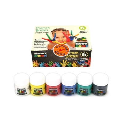 Prstové farby 6 farieb 25 ml