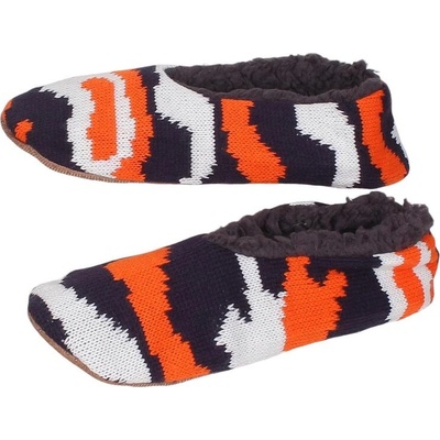 Дамски плетени пантофи-балеринки с шарен десен