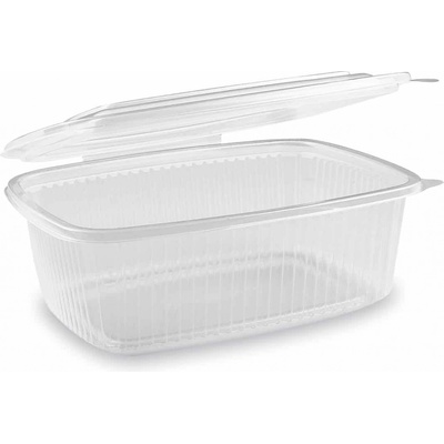 Plastová miska oválná průhledná s víčkem 1000 ml (PP) (50 ks)