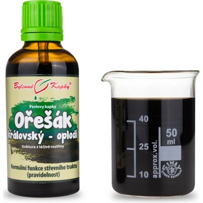 Bylinné kapky Orech kráľovský vlašský oplodí bylinné kvapky tinktúra 50 ml