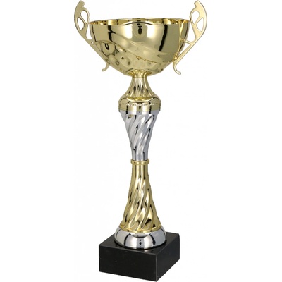 Kovový pohár Zlato-stříbrný Výška: 28 cm Průměr: 10 cm