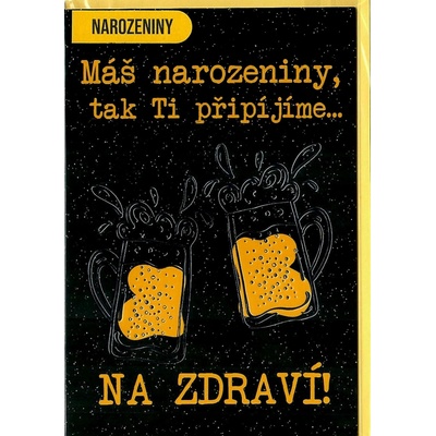 Nekupto Narodeninové želania Pivo 115 x 170 mm