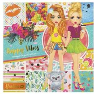 Grafix Блок дизайнерска хартия Happy Vibes, 20 листа (140006 x 1)