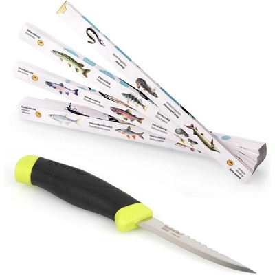 Metrie set Block 52 Skládací metr pro rybáře 2 m a nůž na ryby Morakniv Scaler 98