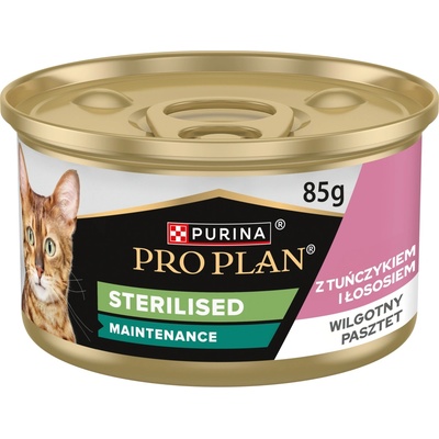 PRO PLAN pre sterilizované mačky paštéta s tuniakom a lososom 24x 85 g
