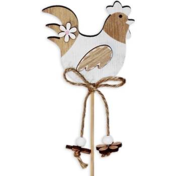 Zápich slepice, dřevo 31 cm