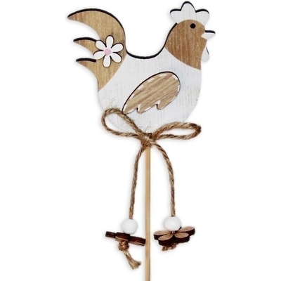 Zápich slepice, dřevo 31 cm