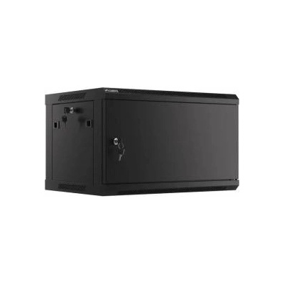 Lanberg Hanging cabinet 19 6U 600x450 black Lanberg metal door (flat pack)