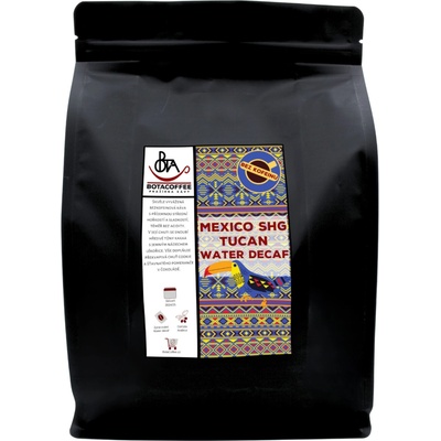 BotaCoffee Mexico SHG Tucan water Decaf bezkofeinová káva 1 kg