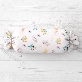 Biante vankúš valec bonbon Sandra SA-671 Zvieratká baletky na bielom 15x60