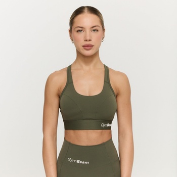 GymBeam Спортно бюстие Olive Grey S