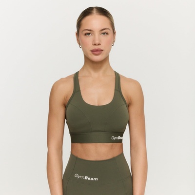 GymBeam Спортно бюстие Olive Grey S