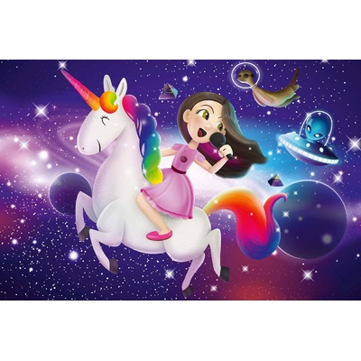 DIMEX ART Флизелинов фототапет еднорог в космоса 375 x 250 см