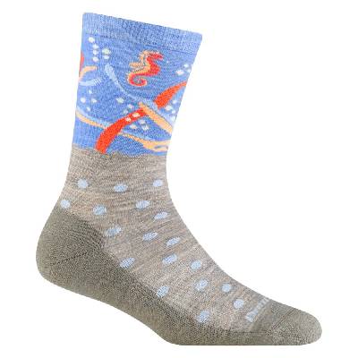 Darn Tough Dámské ponožky DarnTough Wild Life Crew Lightweight With Cushion shore - S (2,5-4,5 UK) 4,5-7 US