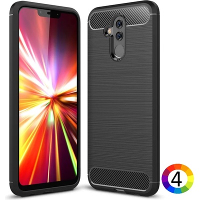 Huawei Mate 20 Lite Удароустойчив Carbon Fiber Калъф и Протектор