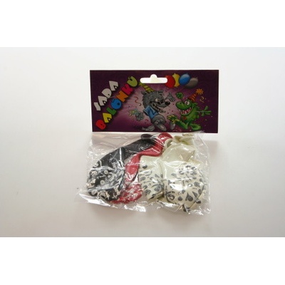 Balonky kulatý s potiskem piráti bílá červená černá