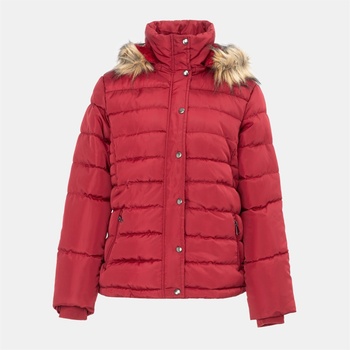 I Saw It First Анорак I Saw It First Women's ISIF Detachable Hood Fur Trim Sherpa Lined Parka - Burgundy